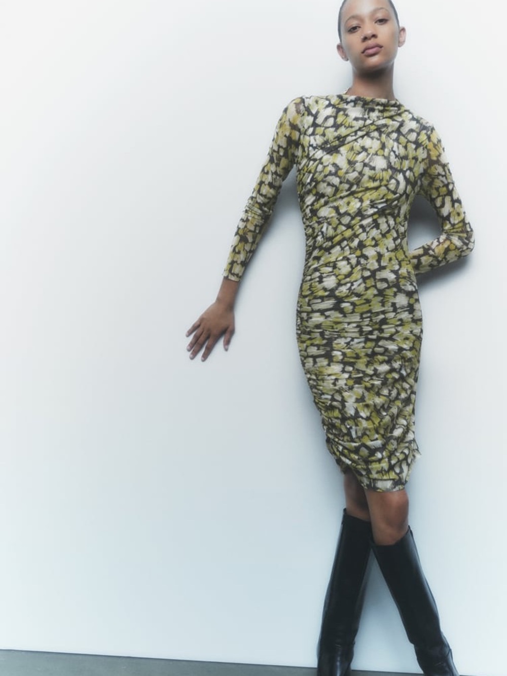 Zara Printed Tulle Dress